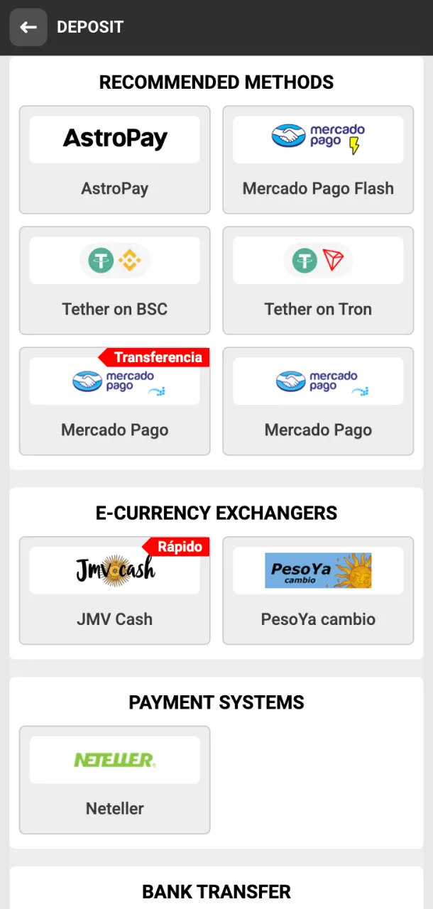 Haz tu depósito y juega bingo en Melbet.
