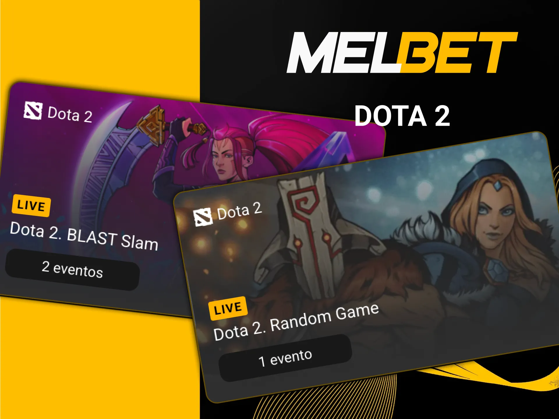 Siente la acción de Dota 2 apostando en Melbet.