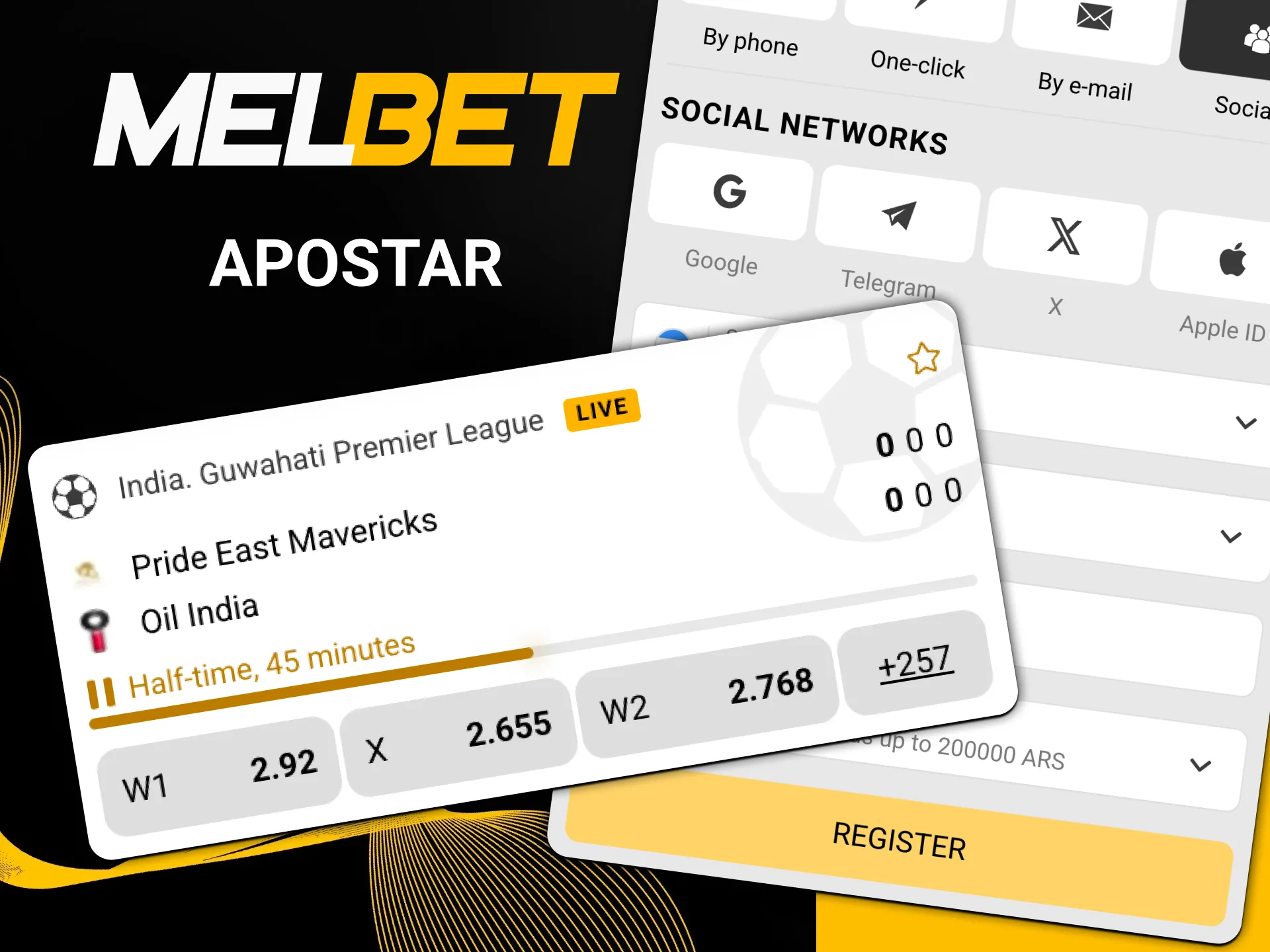 Apuesta al fútbol y gana más con Melbet.